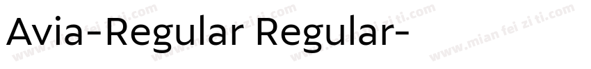 Avia-Regular Regular字体转换